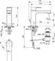 Waschtischarmatur mit Ablassgarnitur von Ideal Standard, in Chrom. Enthält technische Details und Abmessungen zur Installation und Nutzung.
